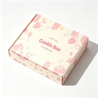Boîte d'emballage en carton ondulé personnalisée pour gâteaux, pâtisseries et biscuits, de qualité alimentaire, avec compartiment pour coupelle de sauce, pour expédition et livraison, idéale pour boulangeries