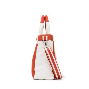 Borsa Tote Casual a Righe da Donna con Chiusura a Cerniera, Impermeabile in Poliestere, <span class=keywords><strong>Tracolla</strong></span>, Grande Capacità per Spiaggia e Uso Quotidiano - Product Image 2