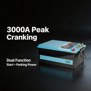 <b>24V</b> 200Ah Truck LiFePO4 Start-Stop <b>Battery</b>: IP67, Bluetooth, GPS, Heating, Emergency Start for Heavy Duty Trucks - Product Image 4