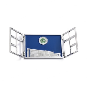 Imán de Refrigerador de Metal Plateado Plegable con Diseño Personalizado de Patrón de Construcción Pintado - Product Image 4