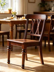 Traditional Dark Walnut Wood Living Room <b>Chair</b> with Cross <b>Back</b> Design Solid Wood Furniture for Home Use - Product Image 6
