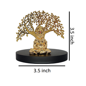 Majestuosa estatua de ídolo Chatrapati Shivaji Maharaj, árbol artesanal de acero inoxidable de color dorado sentado, tamaño pequeño, hogar perfecto para boda - Product Image 6