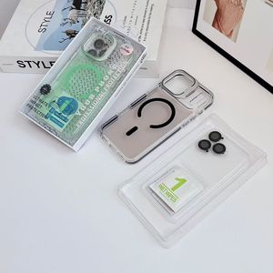 Coque de téléphone translucide dégradée avec béquille dissimulée pour objectif, antichoc et protectrice, pour <span class=keywords><strong>iPhone</strong></span> 15 14 Pro Max - Product Image 3