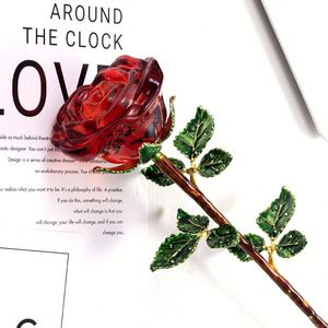 Nuevo Arribo: Rosa de Cristal ROMÁNTICA, Regalo Artesanal Personalizado para Novia, Cumpleaños, Festival Qixi, Decoración para Sala de Estar, Vino - Product Image 1