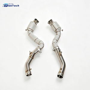 Downpipe FlowTech de haute qualité en acier inoxydable T304 pour Mercedes AMG E63 W213 E63S S213 M177 4.0T V8 - Product Image 1