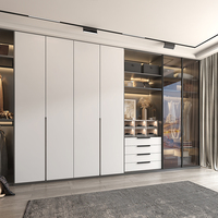 Ensembles de meubles de chambre personnalisés avec armoire et coiffeuse, design moderne, armoire de chambre avec portes vitrées, dressing