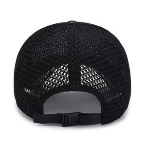Men's Summer Mesh Baseball Cap Breathable Sun Protection Outdoor Duckbill Hat Black - Product Image 2