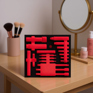 <b>Makeup</b> Sponge Set Red Professional Cosmetic Applicator <b>Tools</b> For Face Foundation Blending - Product Image 3