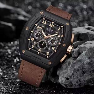 NAVIFORCE 8053 Nuevo Reloj de Pulsera de Cuarzo para Hombre, Resistente al Agua, Cronógrafo, Correa de Cuero, Relojes de Negocios Populares, Regalos para Hombre 2026 - Product Image 2