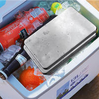 Packs de Glace Réutilisables en Acier Inoxydable à Congélation Rapide et Longue Durée pour Pique-niques et Camping – Boîte à Repas Isotherme Portable