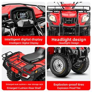 Cuatrimoto Eléctrica de 1000W, Vehículo Utilitario Todoterreno con Alcance de 50KM, Parrilla Trasera de Carga y Amortiguador de Resorte para Todo Terreno - Product Image 2
