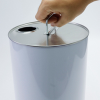 Bidon en fer blanc de 5L avec poignée, vide, pour peinture, revêtements, produits chimiques, solvants, liquides, emballage, matériaux recyclés, personnalisable OEM