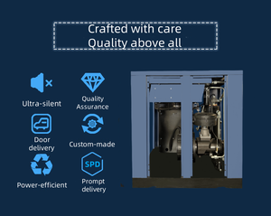 Compresseur d'air rotatif à vis à aimant permanent CE 40% litre Économie d'énergie 220 huile moins silencieux 45kw 10Bar 3P208V 380V 415V 100 V - Product Image 3