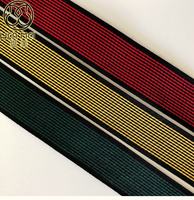 Bande élastique rayée en jacquard à contraste de couleurs pour vêtements, sacs et décorations