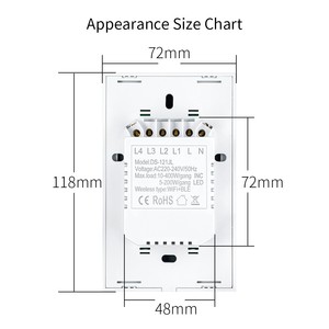 Tuya Smart 1-4gang OLED Display Interrupteur d'éclairage mural WiFi et Bluetooth Protocole <span class=keywords><strong>Zigbee</strong></span> Télécommande US Smart Home Product - Product Image 3
