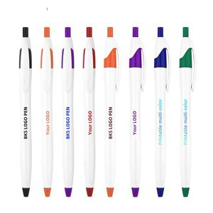 Stylo bille en plastique X515 avec logo personnalisé, encre noire 1,0 mm, écriture fluide pour événements promotionnels - Product Image 1