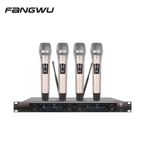 Chinese Good Quality 4 Channels Handheld Mic Wireless Microphones