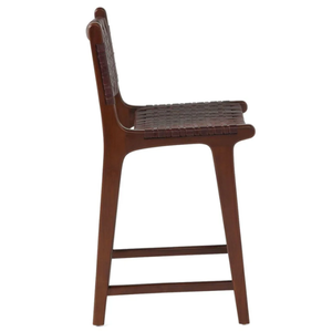 Percy Counter <b>Stool</b> With Back Animal Hyde/Hide/Leather and <b>Wood</b> Durable High Bar <b>Stool</b> for Home Bar & Dining Room - Product Image 6