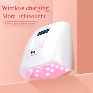 Tragbare wiederauf ladbare 60-W-<span class=keywords><strong>UV</strong></span>-LED-Nagellampe 365nm/405nm Infrarot strahlen 30S/60S/90S Intelligenter Modus 12,6 V/1A - Product Image 2