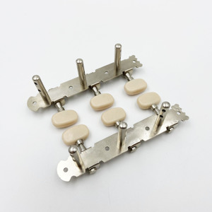 Clavijas <span class=keywords><strong>de</strong></span> Afinación <span class=keywords><strong>de</strong></span> Guitarra Cortas, Triples, Blancas, <span class=keywords><strong>de</strong></span> Cabeza Redonda, con Doble Orificio, 3R3L, para Guitarra Eléctrica, Acústica y Clásica - Product Image 5