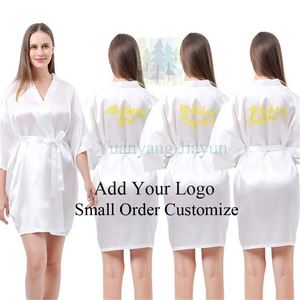 Bridal Shower Party Wedding Morning Robe Decoration Kimono <strong>Dress</strong> Lingerie Bride <strong>Bridesmaid</strong> Sleepwear Mother's Groom Gown - Product Image 5