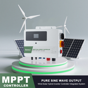 ระบบควบคุมพลังงานลม-โซลาร์ไฮบริด SMARAAD 1KW 12V 220V AC สามเฟส พร้อมระบบควบคุม MPPT คลื่นไซน์บริสุทธิ์ 1KW สามเฟส - Product Image 2