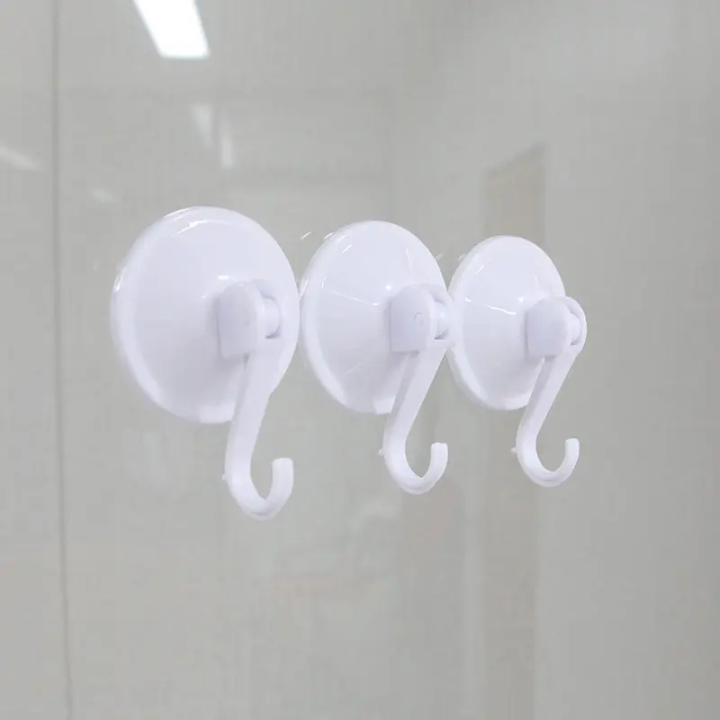 Large vacuum suction cup hook strong schoolbag kitchen non-punching plastic stick hook traceless hanging clothes hook