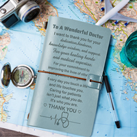 Diario de Agradecimiento al Médico con Grabado Personalizado, Cuaderno con Cubierta de Cuero, Libro de Recuerdos, Regalo de Agradecimiento para Profesionales Médicos
