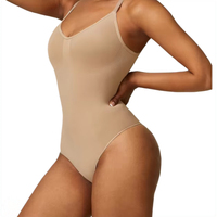 Combinaison Courte Sexy Personnalisée par le Fabricant, Dos Creux Respirant, Col en V, Sans Coutures, Effet Ventre Plat, Short de Sport pour Femme