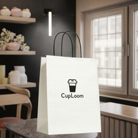Sac en papier kraft de luxe avec logo personnalisé pour boulangerie, gobelets à café, utilisation en café - pour l'emballage du thé, du vin, de la bière, du champagne, du jus