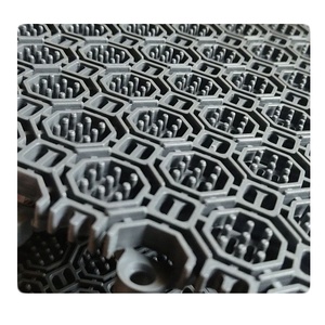 Anti-Slip Waterproof <b>Plastic</b> <b>Tile</b> EVA Multi-Functional Heavy-Duty Doormats with Edging for Entryway Grey Modern Design - Product Image 1