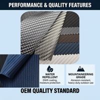 Tissu Oxford en polyester jacquard enduit PU 1680D résistant à l'abrasion pour sacs à main, sacs à dos, bagages et tentes - Vente en gros