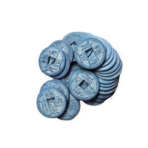 Pendentif en cuivre style antique avec pièces de monnaie des cinq empereurs de 2,3 cm pour placement sur seuil, bijou de collection culturelle - Product Image 4