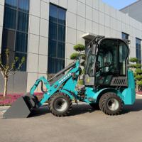 EV-08 0,8-Tonnen Batteriebetriebener Elektrischer Mini-Radlader 4WD Knickgelenkter Typ für Landwirtschaft Bau Garten Hof Materialtransport