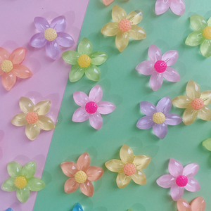 Accesorios de resina transparente para joyería DIY, dijes de flores en miniatura para manualidades, fundas de móvil hechas a mano, imanes de nevera, bolsos - Product Image 1