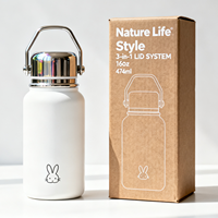 Boîte d'emballage auto-élevante en kraft gaufré personnalisée en usine avec fermeture magnétique pour tasse sous vide, mug de voyage, boîte cadeau, tasse isotherme