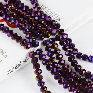 JC Crystal Factory Cheap Price 1/2/3/4/6/8/10/12mm Faceted Crystal Tyre Beads Rondelle Glass Beads For Jewelry Making