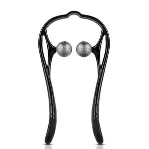 2 Ball Neck <span class=keywords><strong>Massager</strong></span> Schmerz linderung PP TPR Blue Shiatsu Nacken-und Schulter massage gerät - Product Image 1