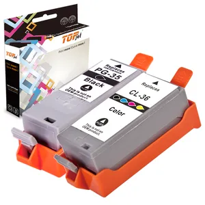 Topjet Pgi35 Cli36 Compatibele Kleur Inkjet Inktcartridge Pgi 35 Cli 36 PGI-35 CLI-36 Voor Canon Pixma Ip100 Ip 100 Printer