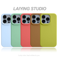 Coque en silicone liquide souple pour iPhone 17 16 15 14 13 12 11 Pro Max Plus, toucher doux, couleur unie mate, protection intégrale antichoc