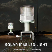 Balise clignotante solaire LED durable IP68, lumière d'avertissement routier en plastique non réfléchissant pour autoroutes et allées