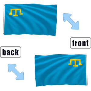 3x5ft Krim-Tatarische Nationalflagge Doppelseitiges Polyester-Banner, Lebendiger Druck für Kulturelle Veranstaltungen - Product Image 2