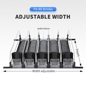 Estante expositor de latas de refresco con sistema de gravedad para supermercado, organizador de bebidas con rodillos para <span class=keywords><strong>nevera</strong></span>, sistema de empuje para estanterías de tiendas minoristas - Product Image 6