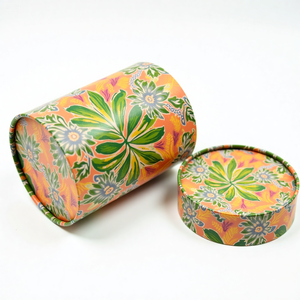 Boîte d'emballage de cylindre en papier d'art personnalisée avec stratification mate et gaufrage recyclable taille personnalisée - Product Image 2