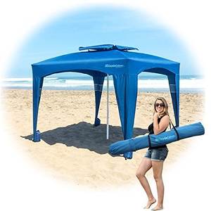 Classic 6' X 6' <strong>Cabana</strong> Umbrella Tent Beach Sports Adults Easy Assembly Sun Control Manual Function Stays <strong>Cool</strong> Comfortable - Product Image 6