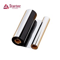 Cinta de Resina de Cera para Transferencia Térmica de 0.5 Pulgadas (13.6mm) para Impresoras de Etiquetas Zebra, 55mm*70m, 110mm*74m