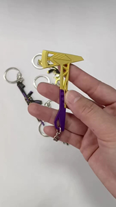 Elera moda Valorant juego juguetes saqueo impresión Mob M4 garra <span class=keywords><strong>cuchillo</strong></span> completo Metal modelo luz llavero colgante - Product Image 4