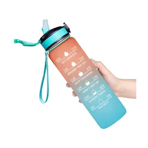 Kostenlose BPA benutzer definierte Logo Private Label Fitness Mode billig beliebte transparente Plastiks aft flaschen mit Verschluss