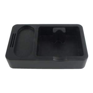 Caja de desechos para café espresso clásica de color negro con función dual de almacenamiento y apisonador, con contenedor extraíble - Product Image 2