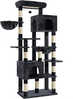 SunCharm avec hamac, mobilier moderne, centre d'activités à gratter pour grands chats, arbre à chat en bois massif